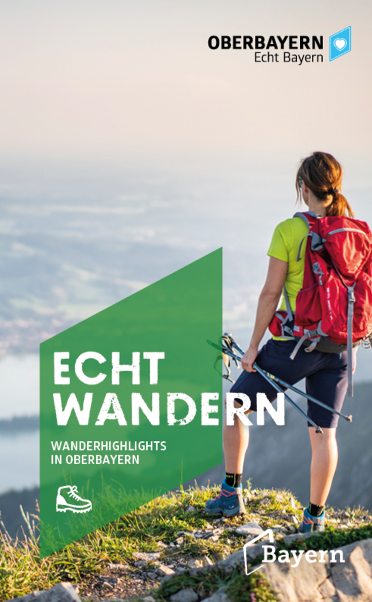 Broschüren-Titel "Echt Wandern" - Wanderhighlights in Oberbayern