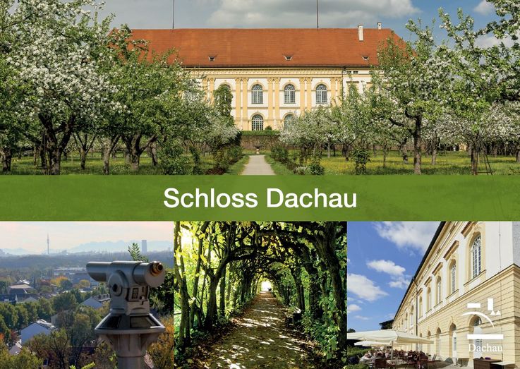 Abbildung einer Postkarte mit Aufschrift "Schloss Dachau"