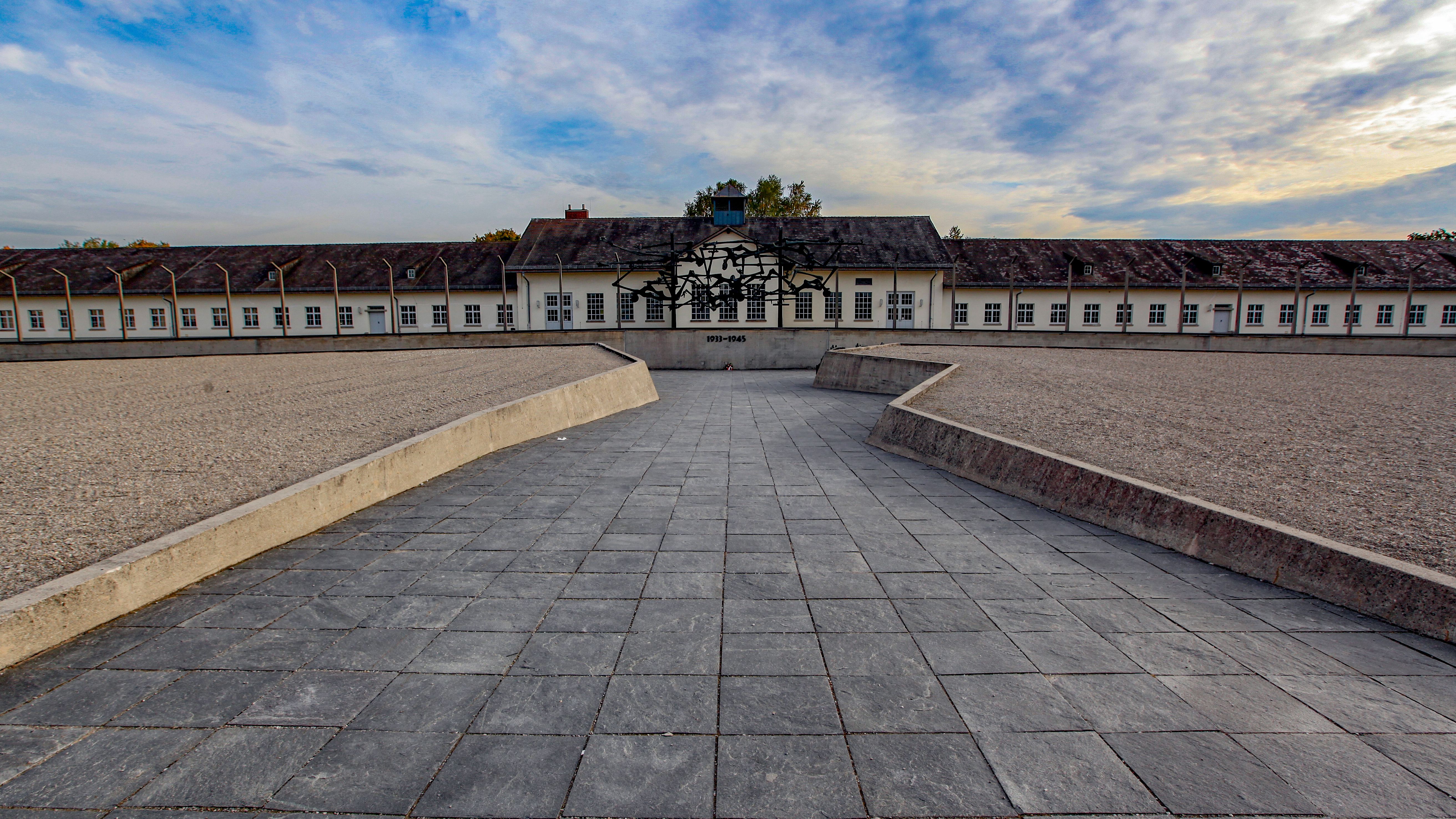 Photo of view at "Jourhaus" at Concentration Camp Memorial Site Dachau. Photo: City of Dachau