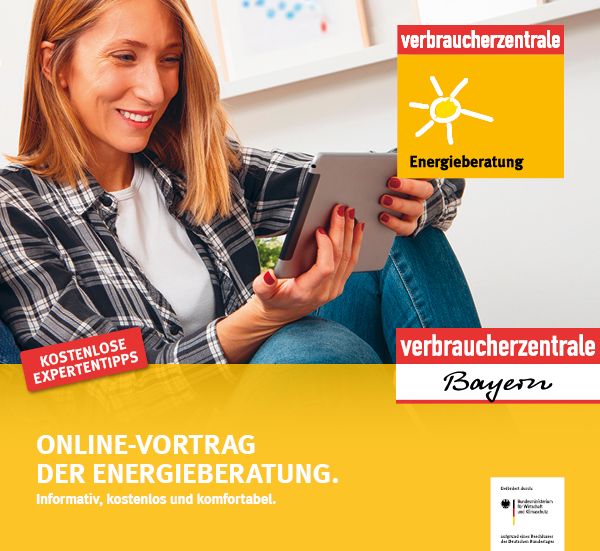 Frau per Tablet im Online-Vortrag
