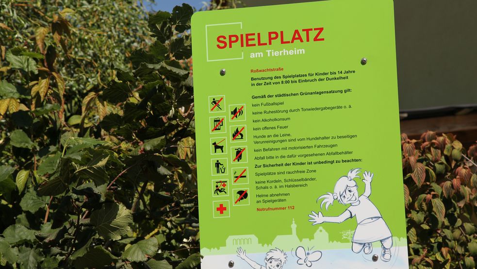 Regeln für den Spielplatz am Tierheim