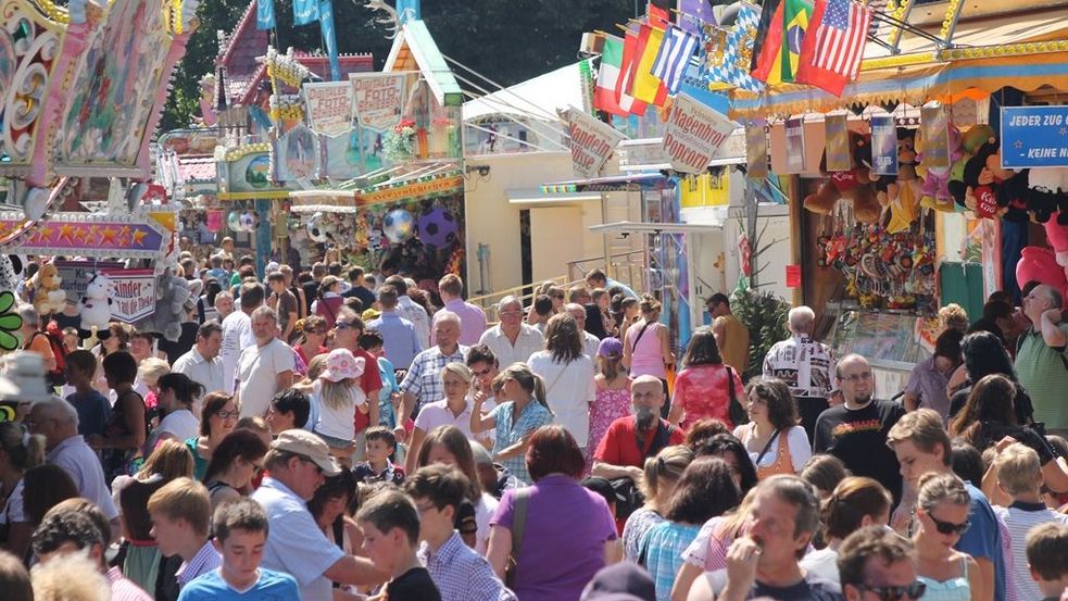 many people on the country fair