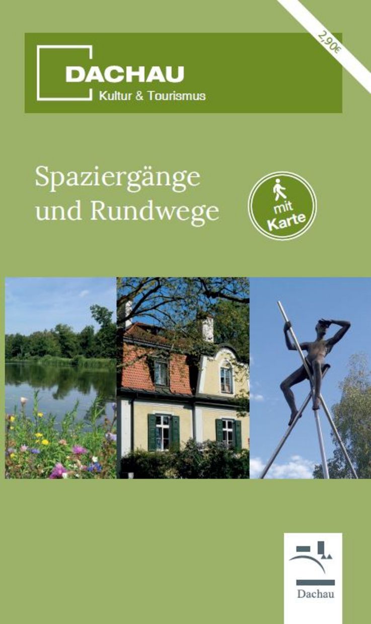 Titel Wanderkarte "Spaziergänge und Rundwege" der Stadt Dachau