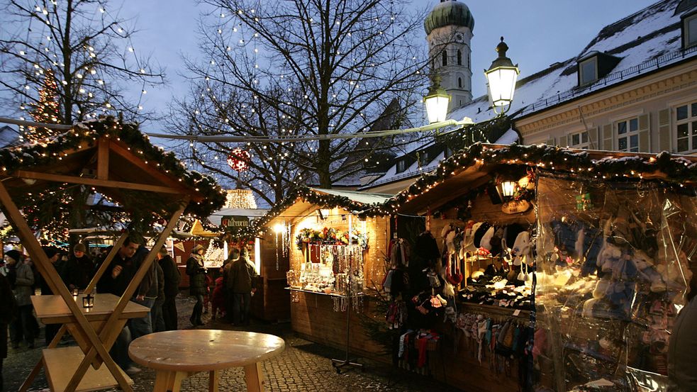 illuminated huts