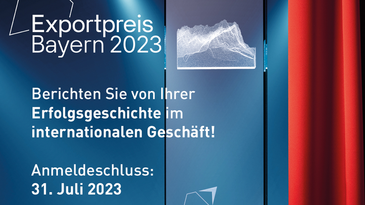 Flyer des Exportpreises Bayern 2023