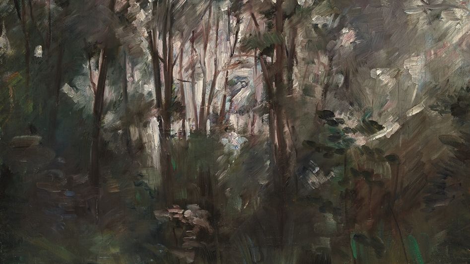 Ölgemälde von Lovis Corinth, "Wald in Dachau"