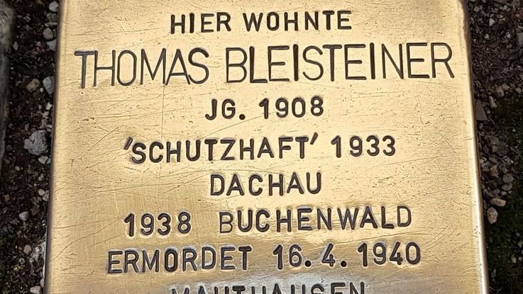 Stolperstein in Gedenken an Thomas Bleisteiner