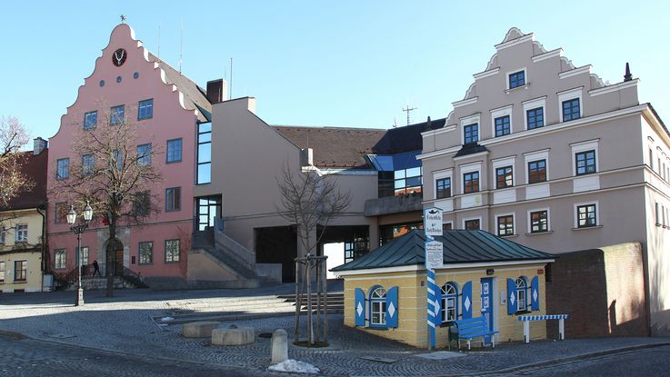 Dachau Town Hall with small Toll House in front