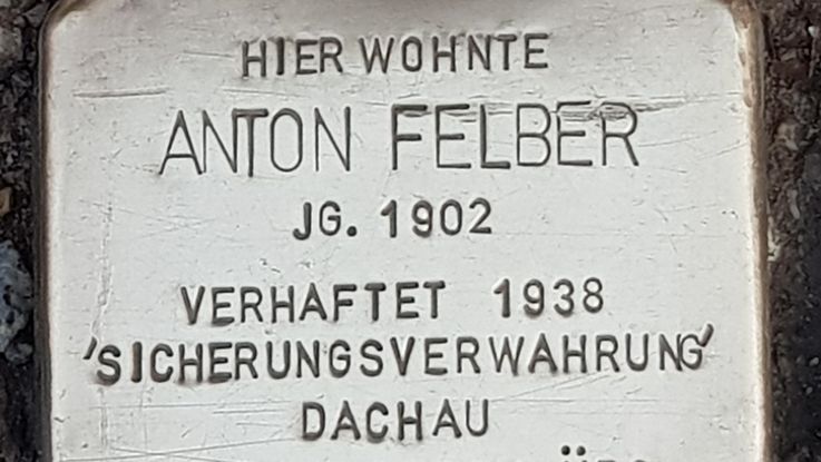 Stolperstein Anton Felber in Dachau