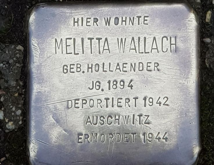 Stumbling blocks in memory of Melitta and Max Wallach, Photo: City of Dachau