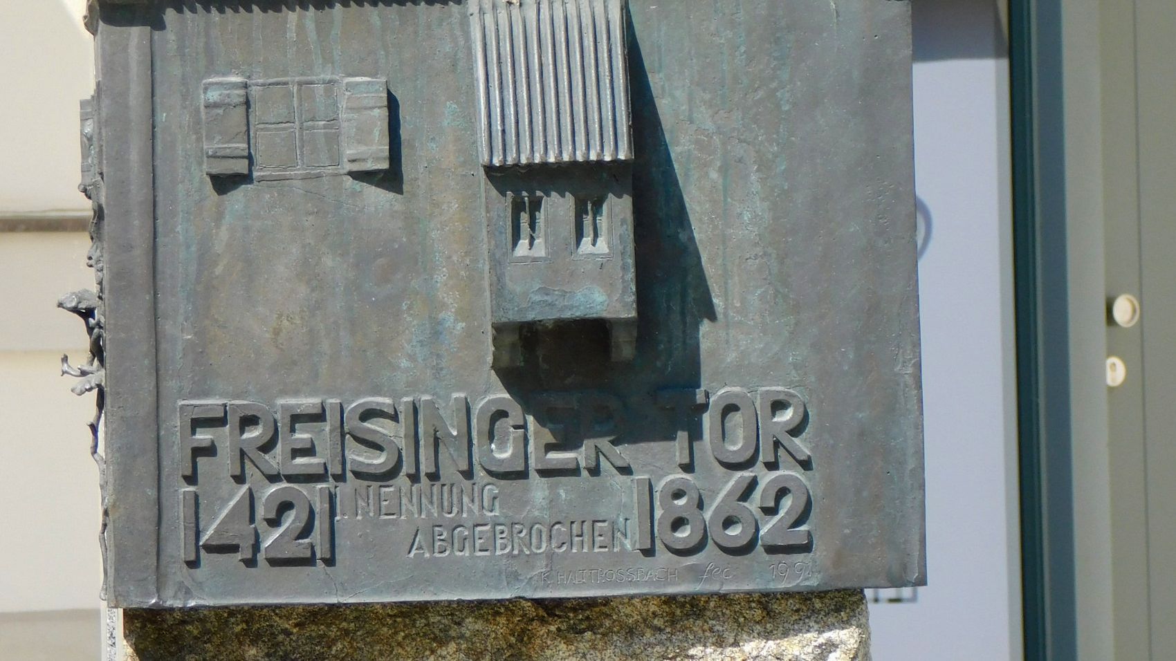 Bronze reproduction Freising Gate Dachau