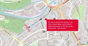 Ludwig-Dill-Straße: Teilabschnitt gesperrt